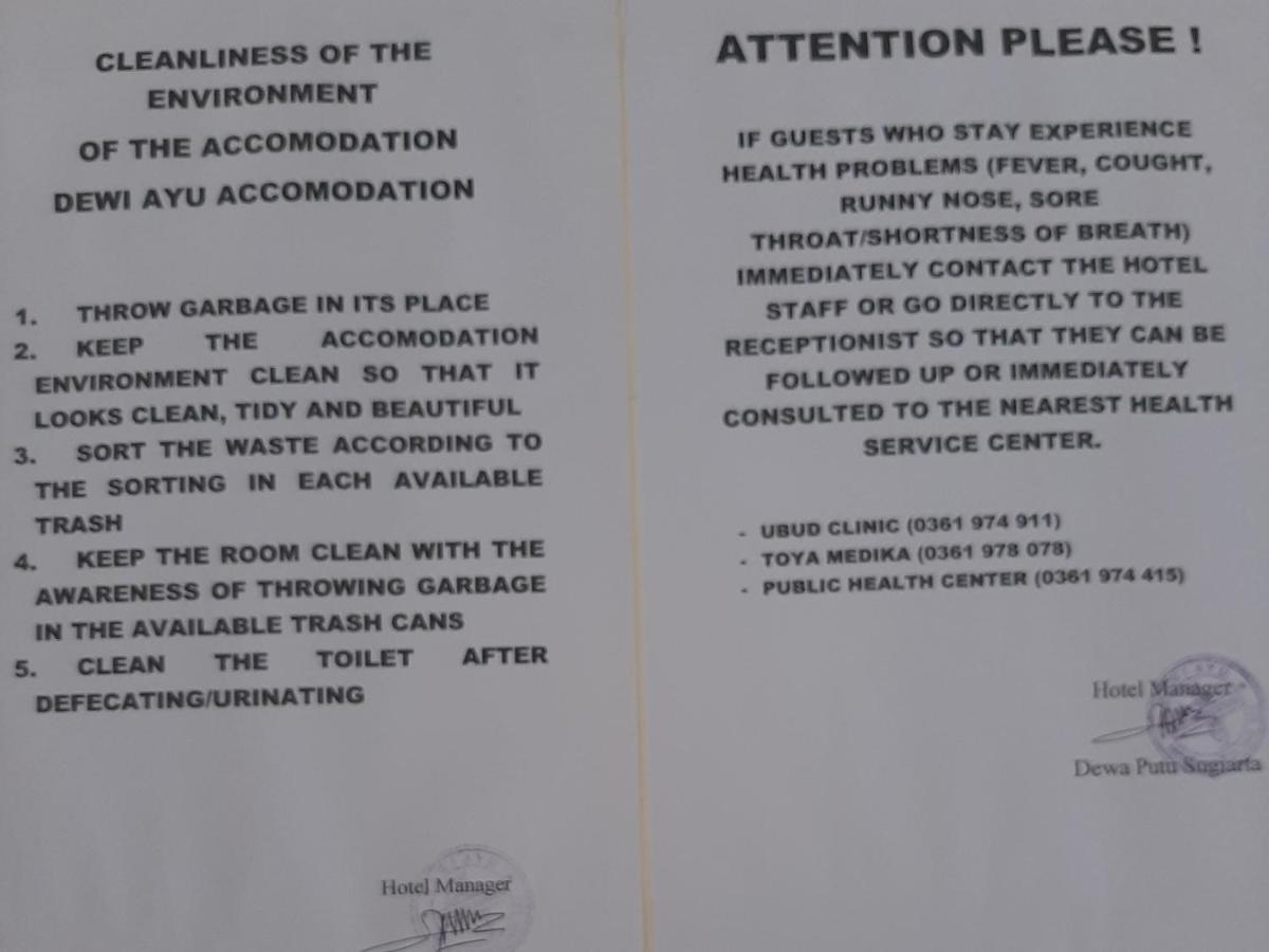 Dewi Ayu Accomodation Ουμπούντ Εξωτερικό φωτογραφία
